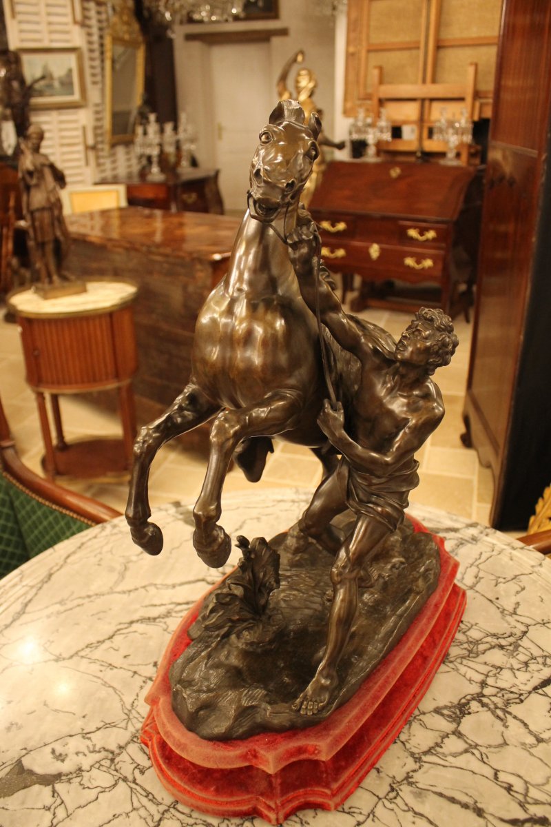 Marly Horse, Important Bronze After Guillaume Coustou-photo-3