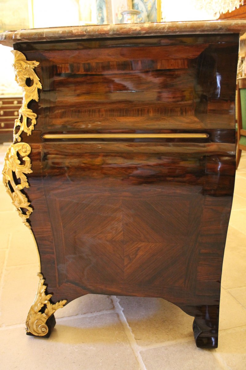 Tomb Commode Inlaid With Rosewood, Regency Period-photo-2