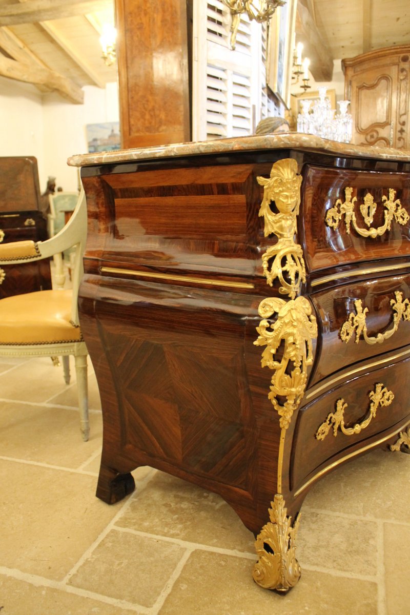 Tomb Commode Inlaid With Rosewood, Regency Period-photo-3