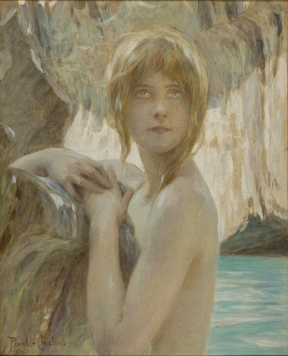 Chabas Paul Emile (1869-1937) - The Bather, Oil On Canvas-photo-7