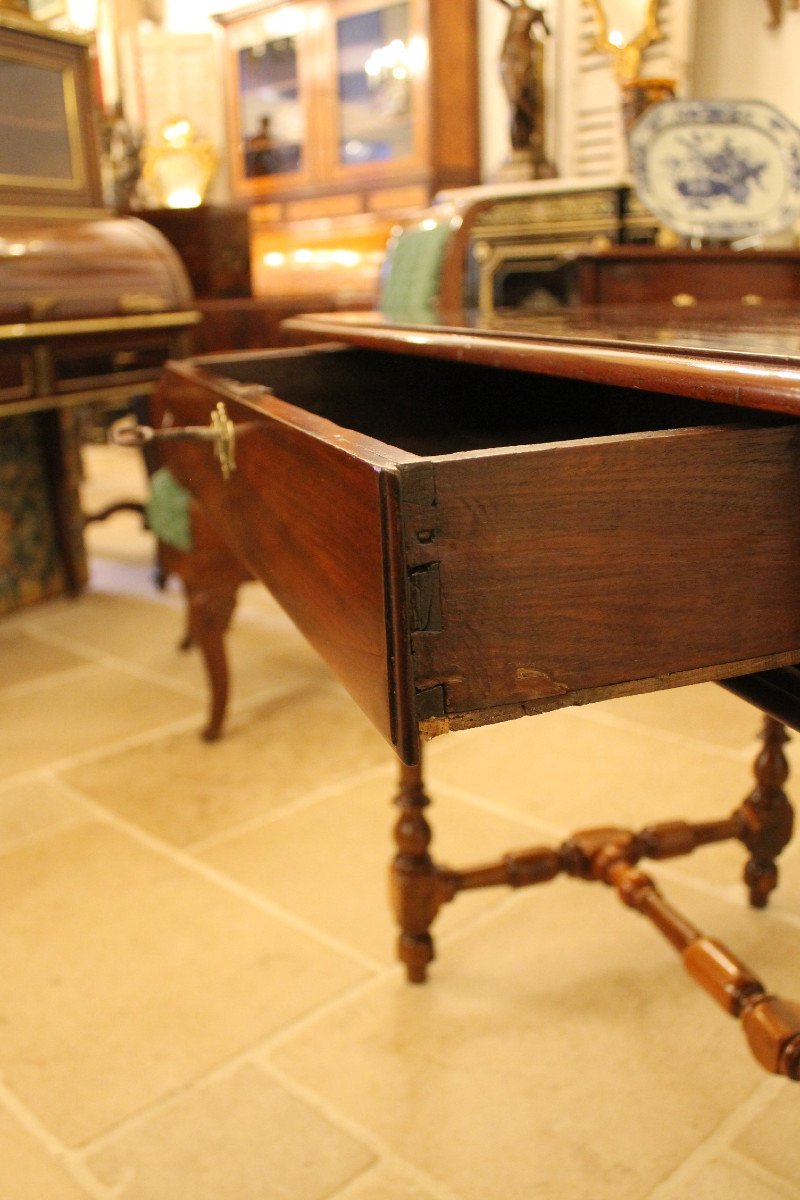 Louis XIV Table In Mahogany And Gaïac, Rochelais Work Late 17th-early 18th Century-photo-2