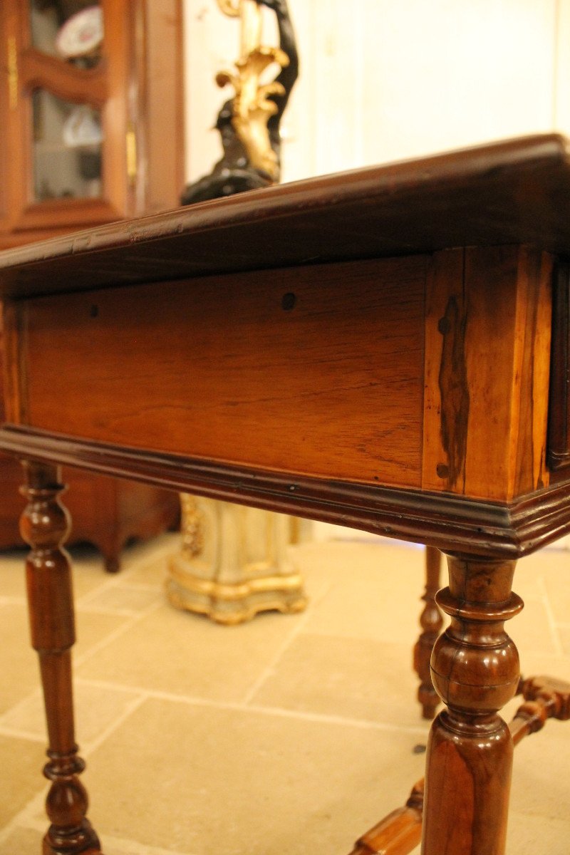 Louis XIV Table In Mahogany And Gaïac, Rochelais Work Late 17th-early 18th Century-photo-3