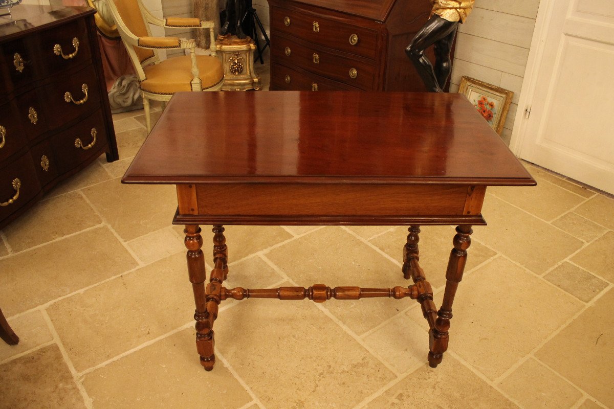 Louis XIV Table In Mahogany And Gaïac, Rochelais Work Late 17th-early 18th Century-photo-5