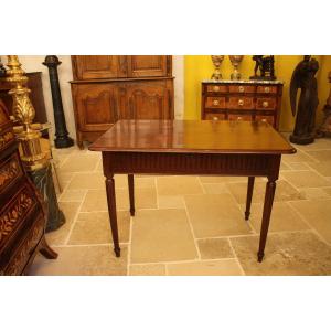 Solid Mahogany Office Table, Bordeaux, Louis XVI Period