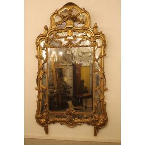 Large Provencal Mirror With Parecloses, Louis XV Period