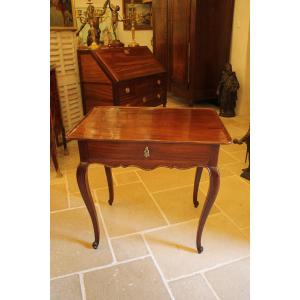 Cabaret Table In Solid Mahogany, Nantes, Louis XV Period