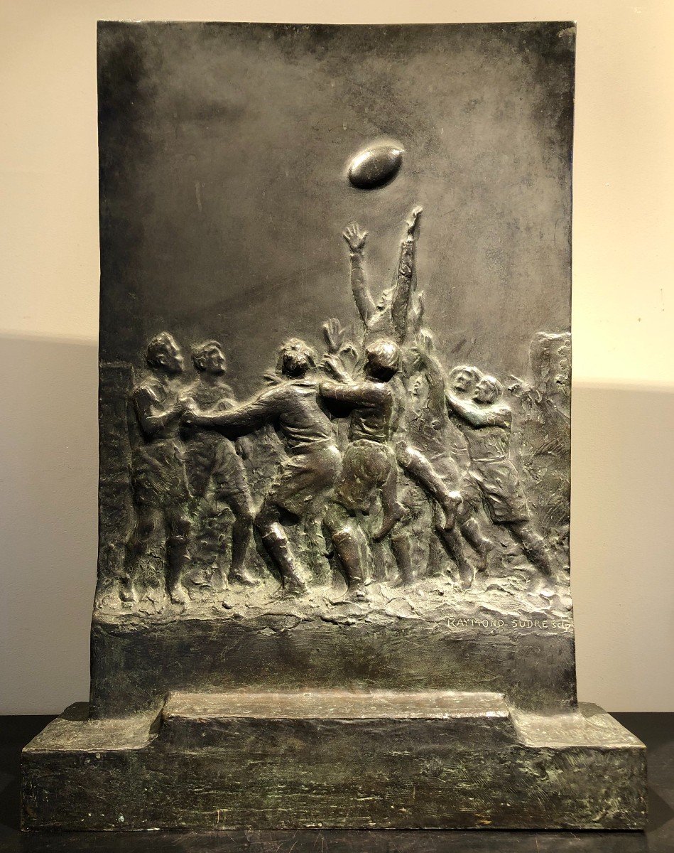 Raymond Sudre (1870-1962) - Rugby Players Or Rugbymen - Bronze With Brown Patina