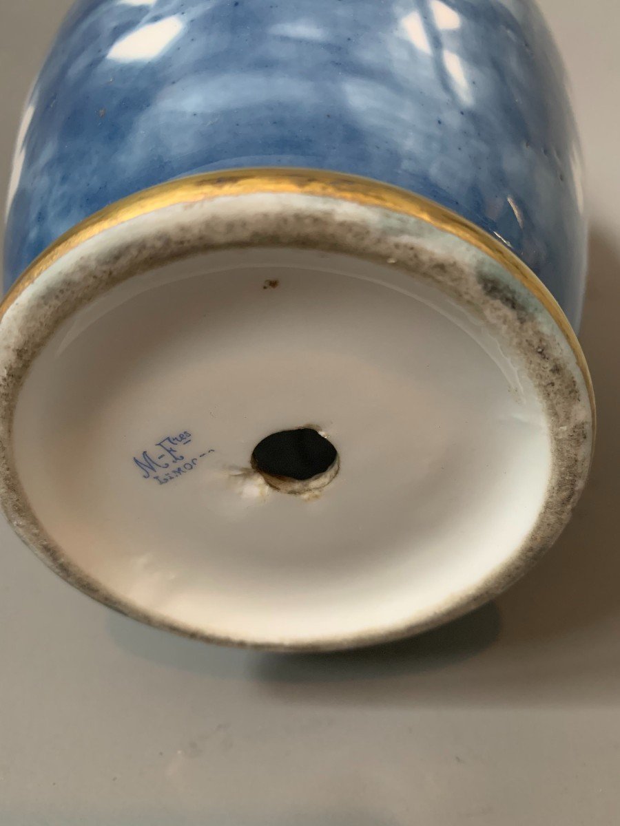 Porcelain Vase - Early 20th Century - Dandelion Decor - Limoges-photo-4