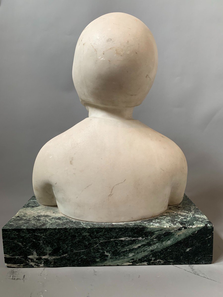 Antonio Bonfiglio (1895-1995) - Sculpture En Marbre - l'Enfant - Italie 1928-photo-3