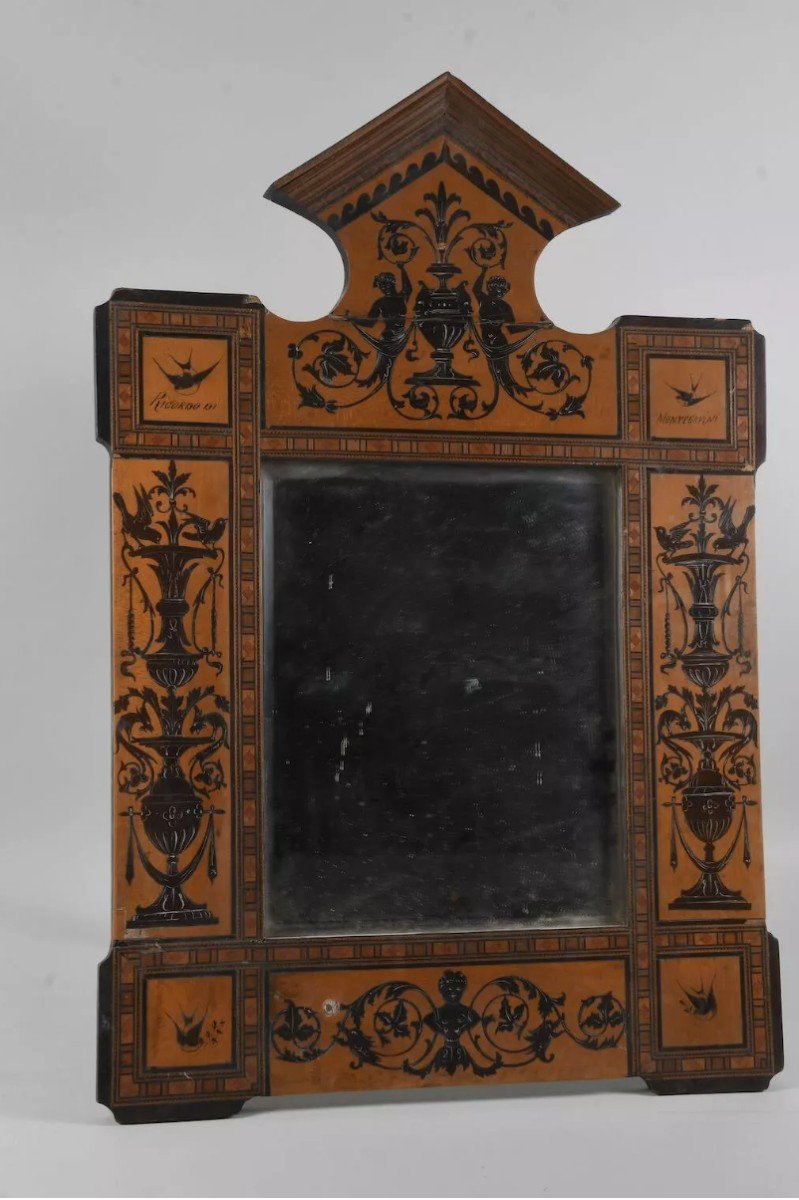 A 19th Century Italian Frame - In Marquetry - Montecatini Italy