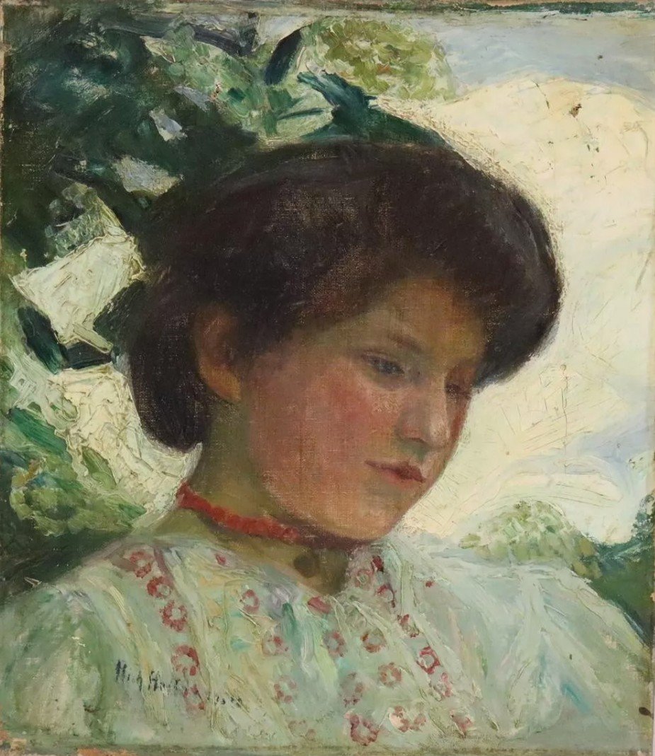 Huile Sur Toile - Portrait De Femme - Vers 1900 signé