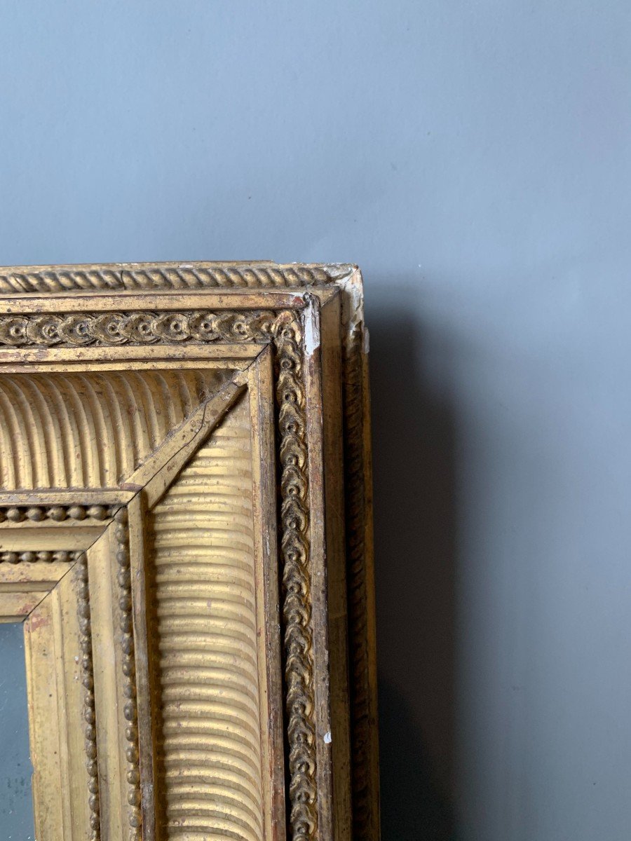 19th Century Channel Frame - Wood And Gilded Stucco-photo-4