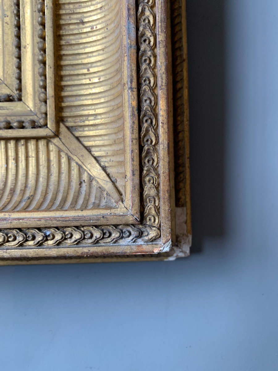 19th Century Channel Frame - Wood And Gilded Stucco-photo-1