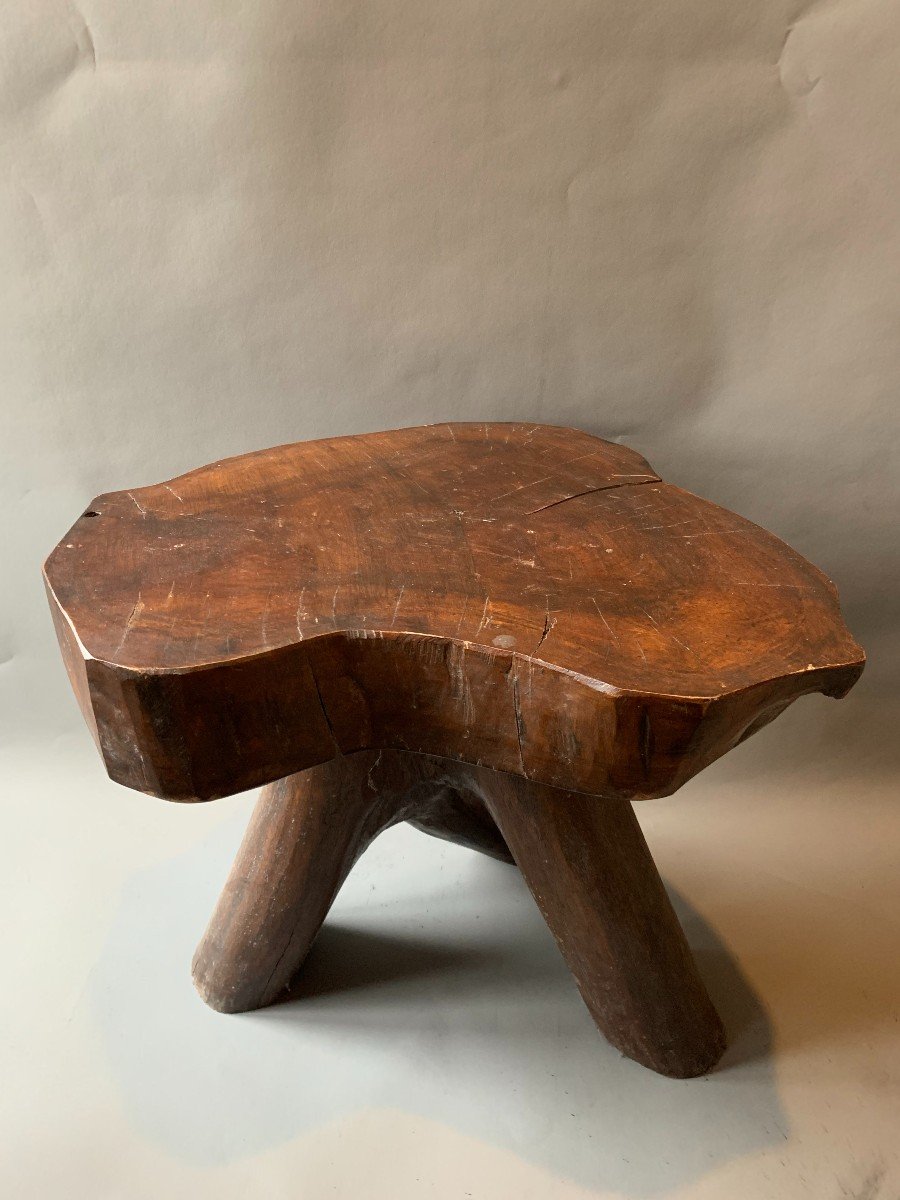 Coffee Or Side Table - Brutalist - Solid Wood - 20th Century-photo-2