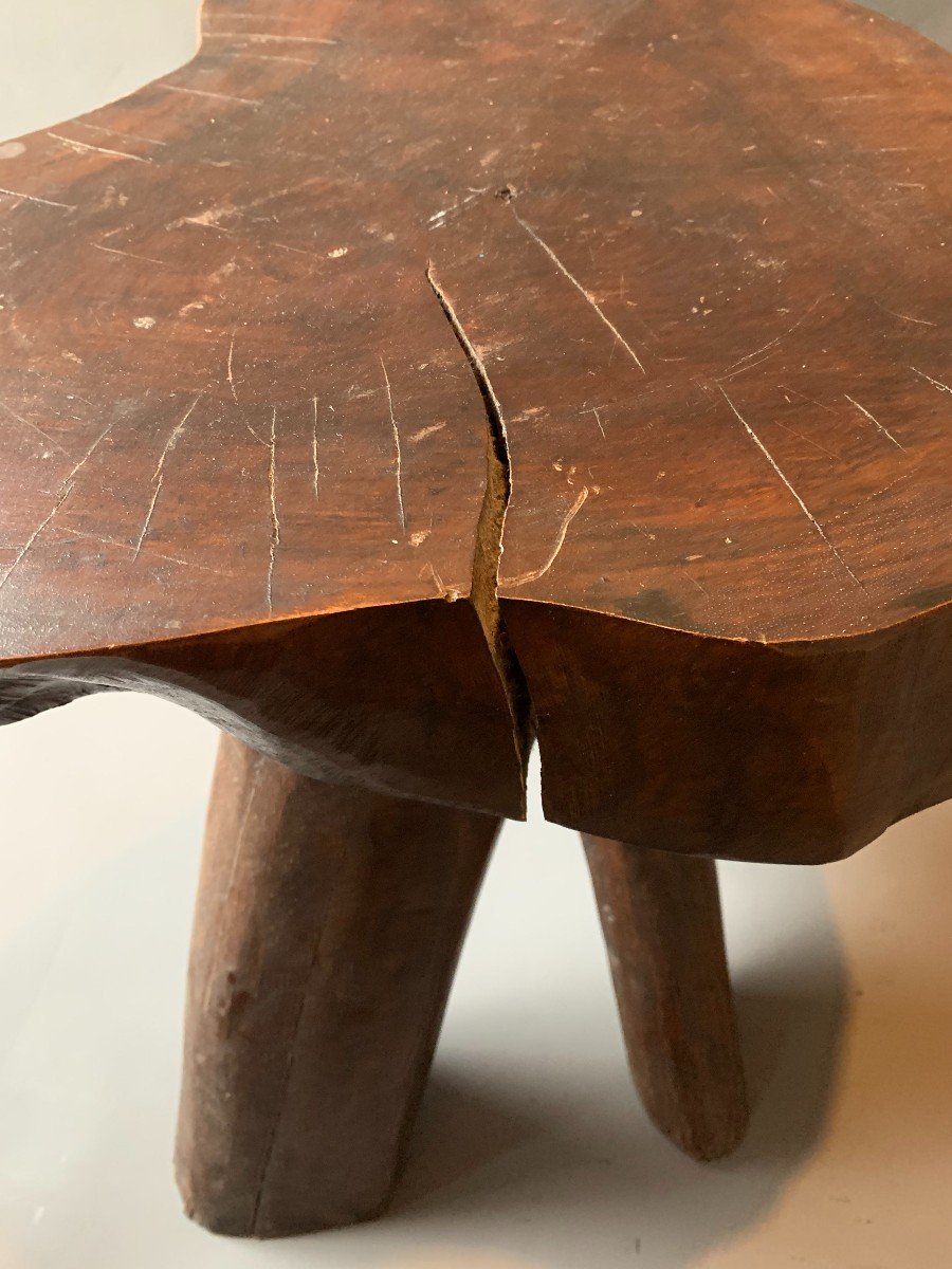 Coffee Or Side Table - Brutalist - Solid Wood - 20th Century-photo-1