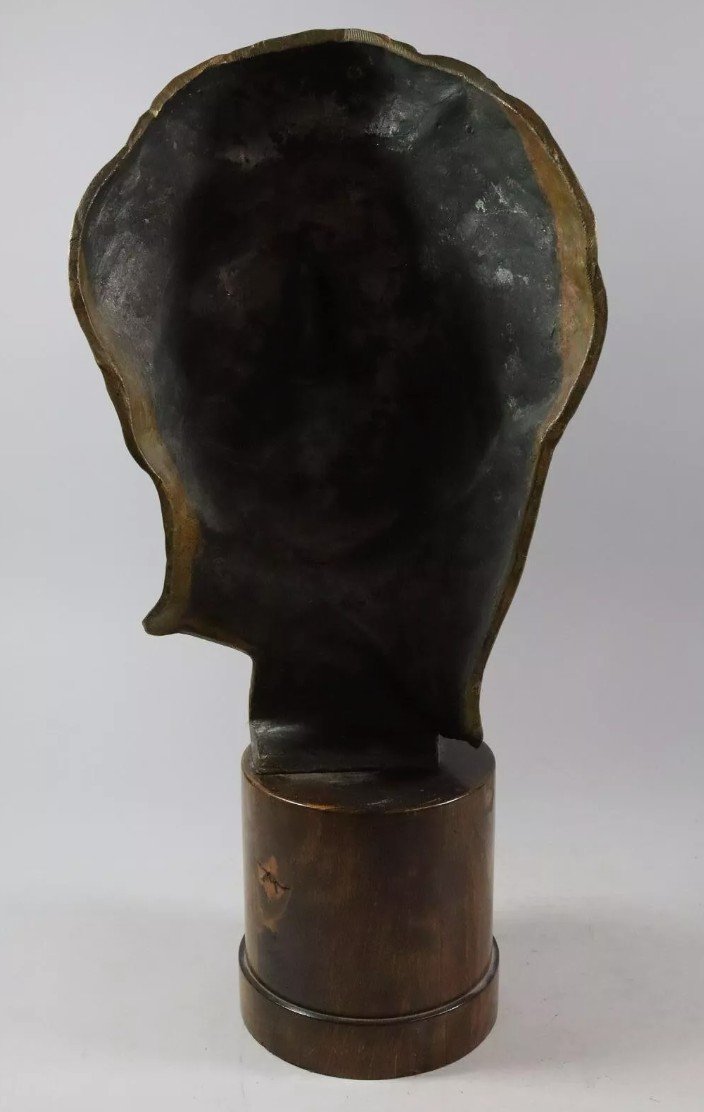 Bronze Bust Of A Man - Early 20th Century - 1920s-30s-photo-3