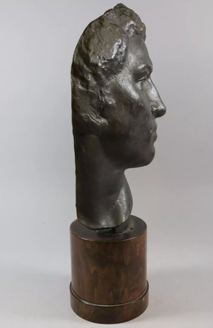 Bronze Bust Of A Man - Early 20th Century - 1920s-30s-photo-4