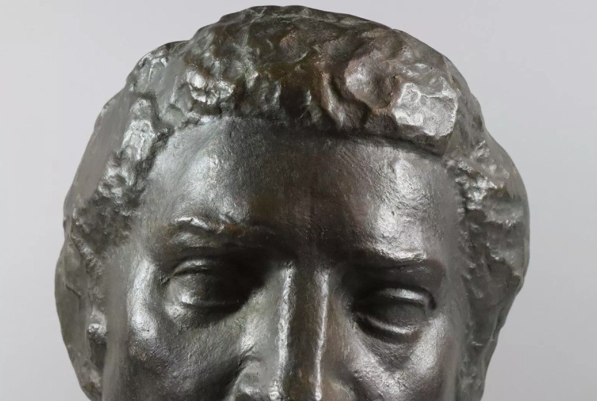 Bronze Bust Of A Man - Early 20th Century - 1920s-30s-photo-1