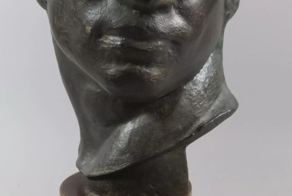 Bronze Bust Of A Man - Early 20th Century - 1920s-30s-photo-4