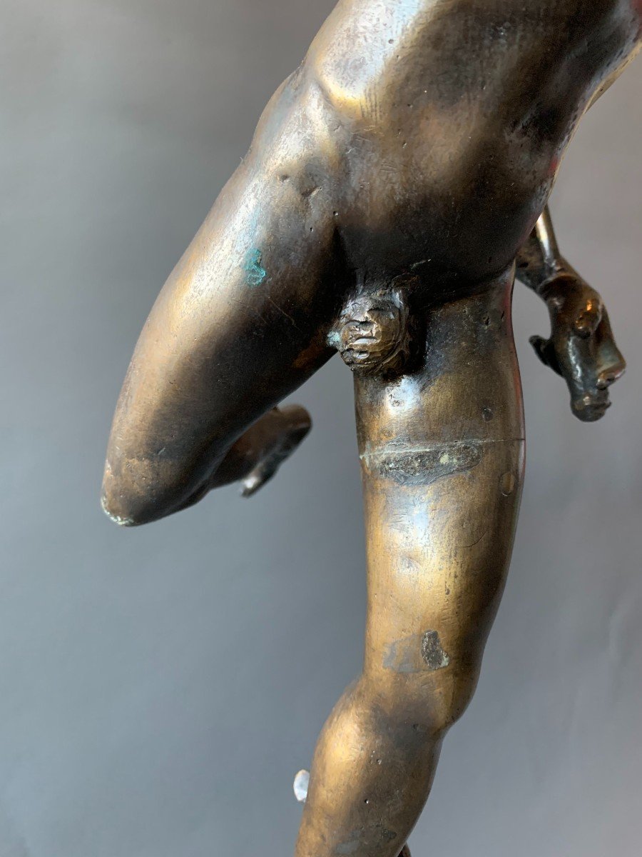 Flying Mercury - End Of The 18th Century - After Giambologna - Bronze -photo-1