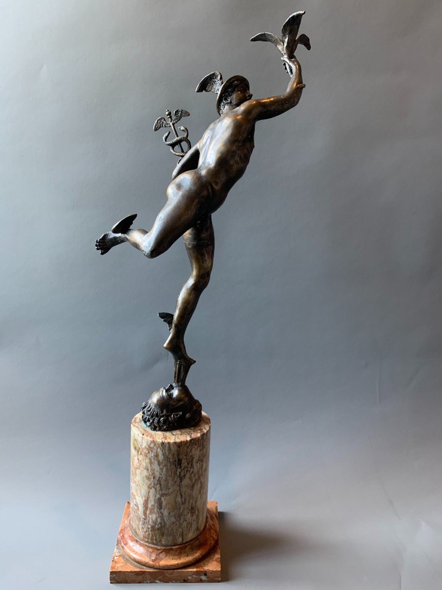 Mercure Volant - Fin Du XVIIIème Siècle - d'Après Giambologna - Bronze 