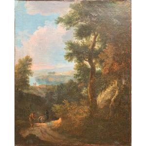 Oil On Canvas - 18th Century - Italian Landscape - Italy Or France