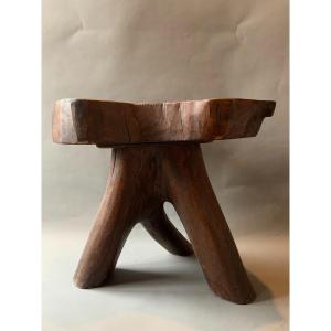 Coffee Or Side Table - Brutalist - Solid Wood - 20th Century