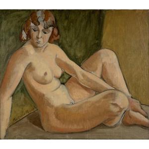 Ker-xavier Roussel (1867-1944) - Femme Nue - 1939 - Huile Sur Toile