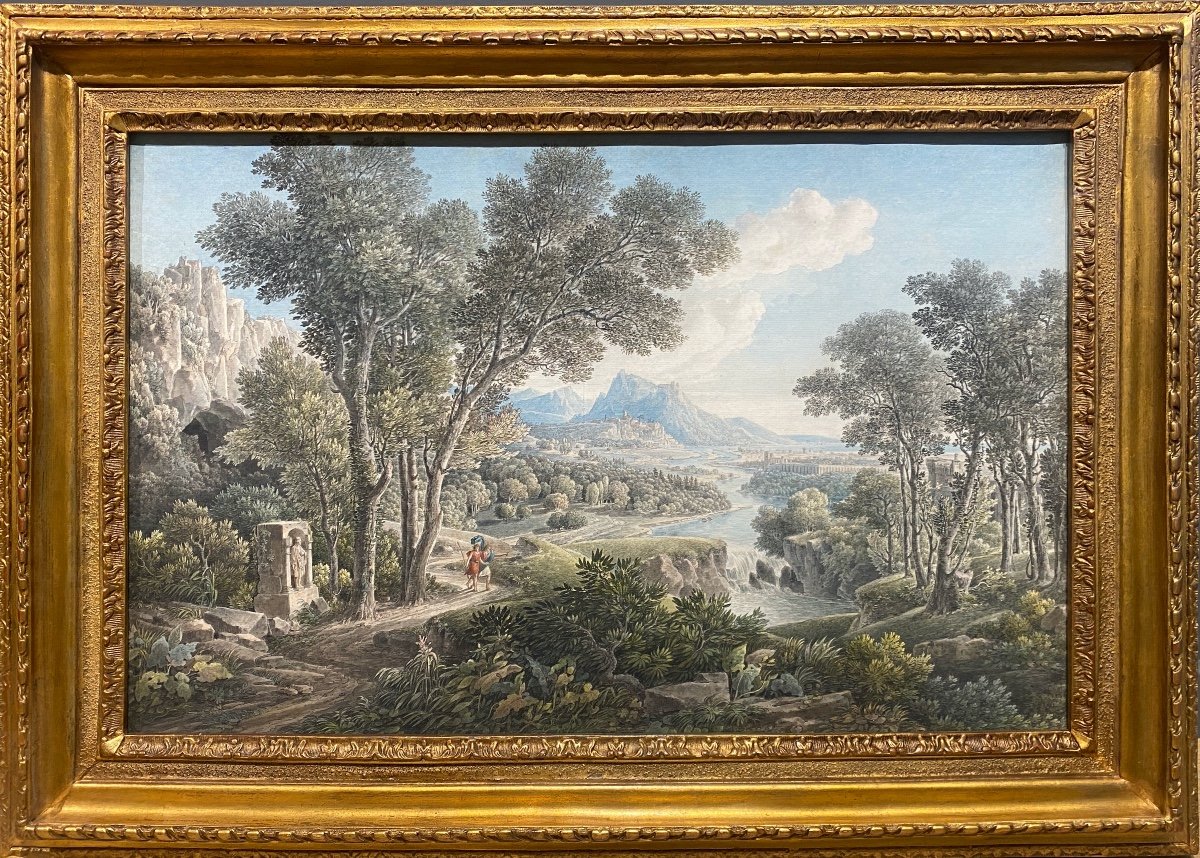 Louis François Cassas (1756 - 1827) - Paysage - Aquarelle