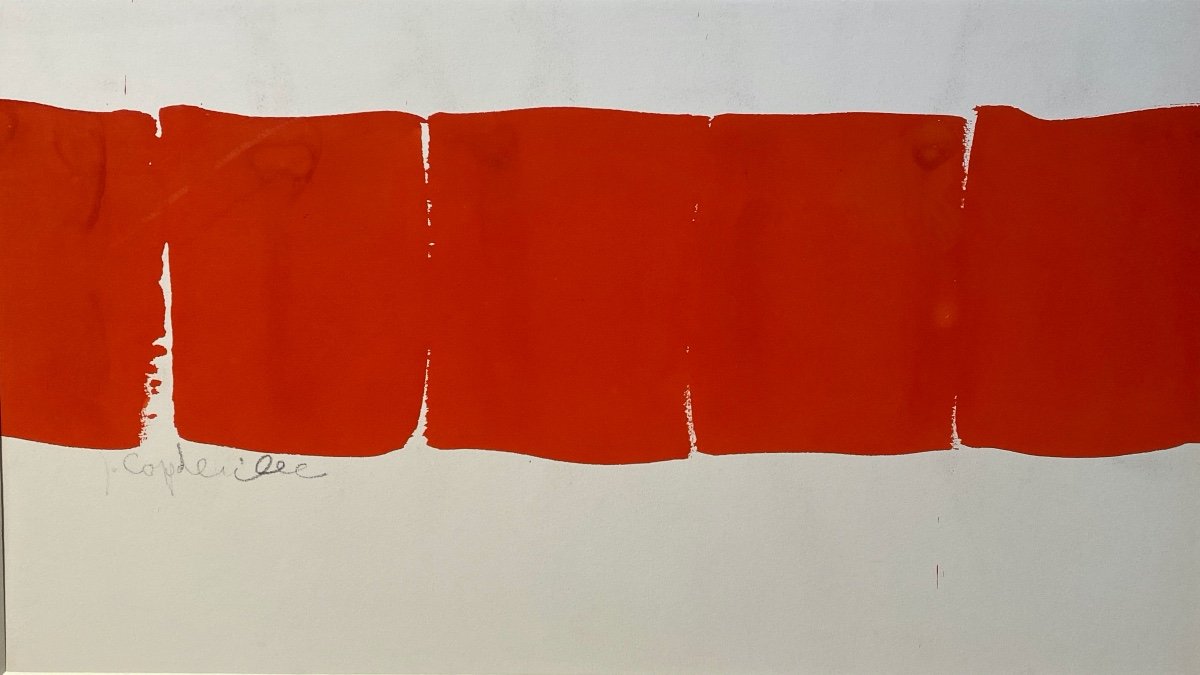 Jean Capdeville - Acrylic On Paper - 1971
