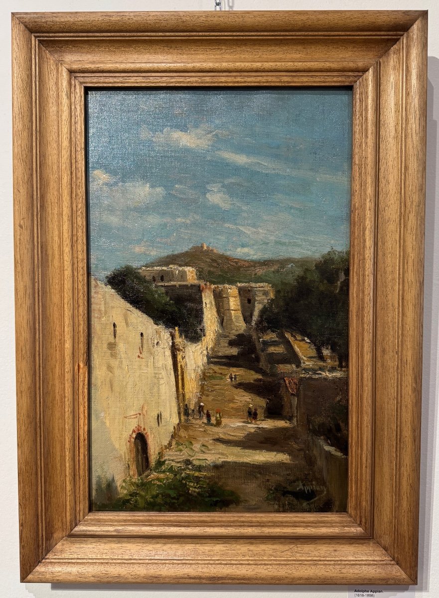 Adolphe Appian - Vue De Collioure - Huile Sur Toile -photo-2