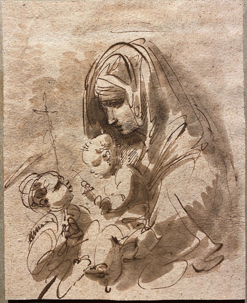 Giuseppe Bernardino Bison - Madonna And Child