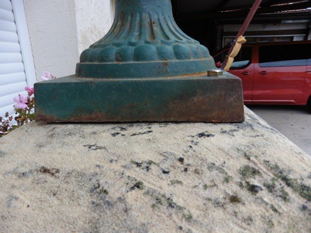 Fountain Washhouse Basin With Water Reserve In Natural Stone With Its Lion-headed Monk-photo-4