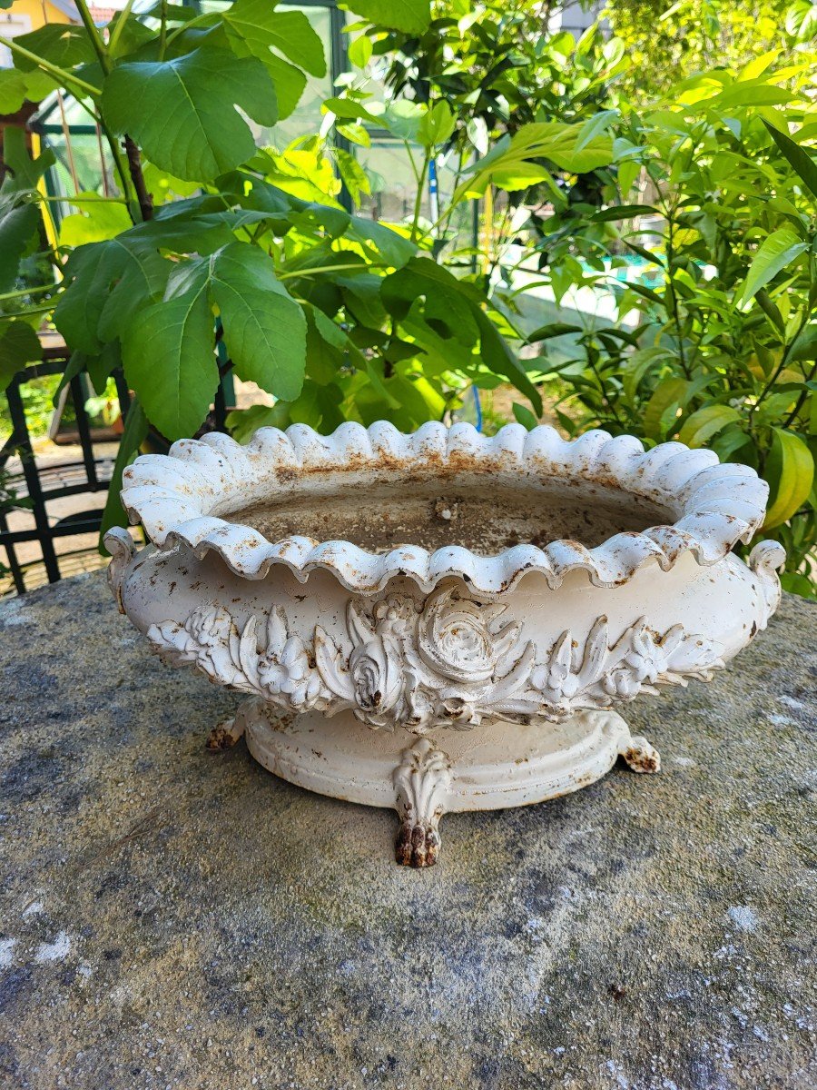 Oval Cast Iron Planter With Feet From Lyon 19th 