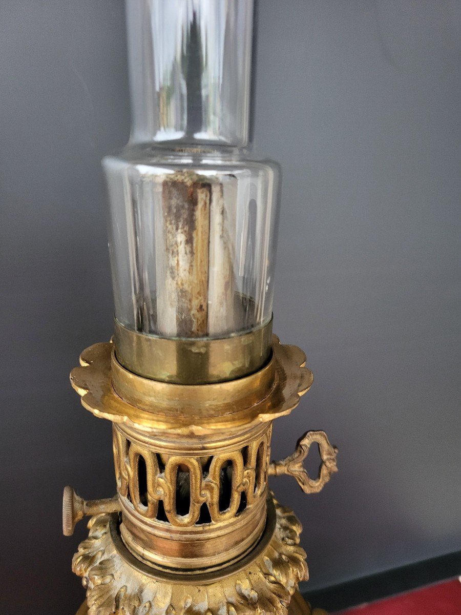 Pair Of Napoleon III Oil Tank Lamps Signed Bigey Lampist In Troyes. -photo-3