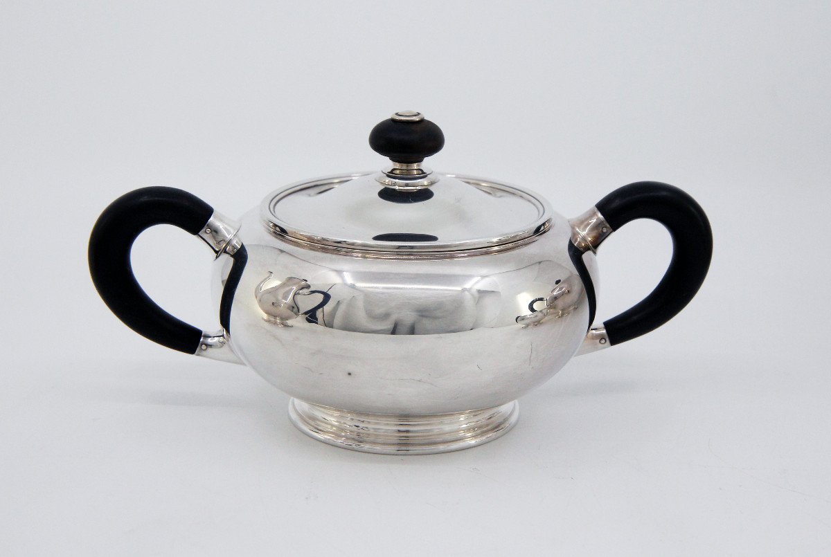 Solid Silver Tea And Coffee Service, La Suisse Model, Jezler, Schaffhausen Ca 1960-photo-4