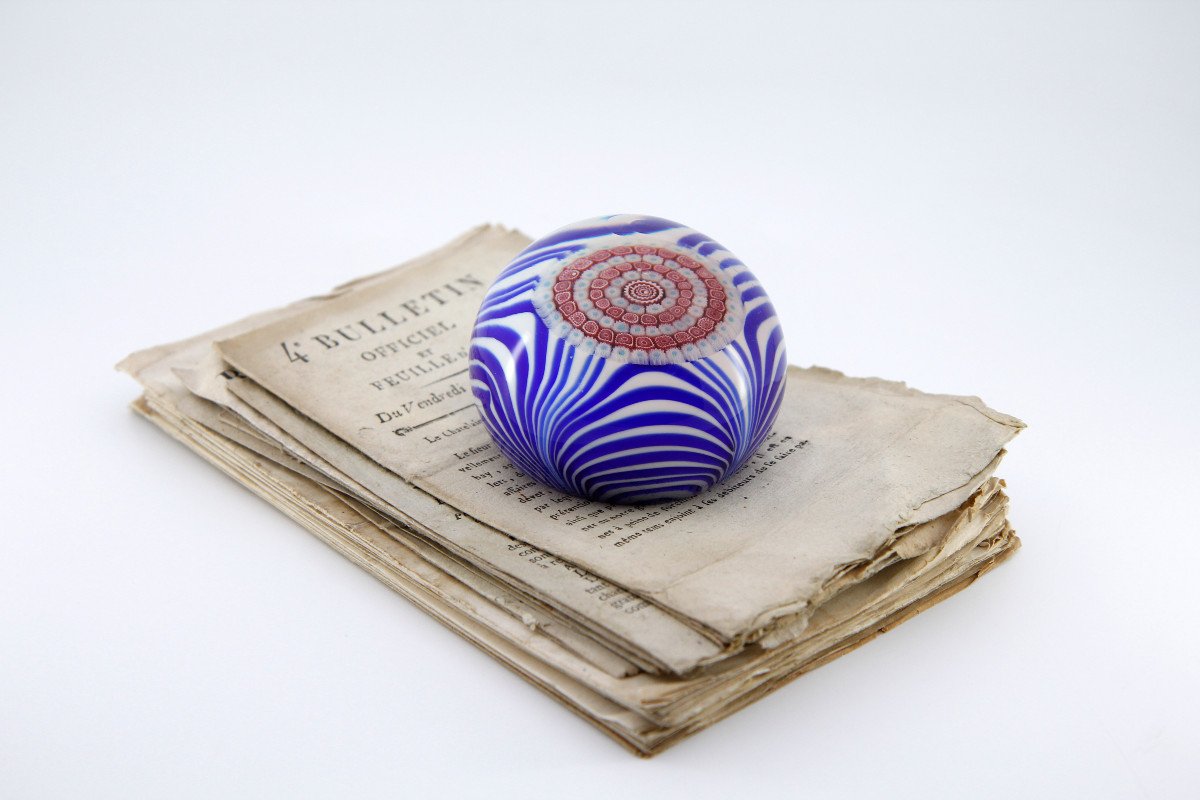 Sulfure - Grande boule presse-papiers en verre de Murano, par Galliano Ferro - vers 1970-photo-3