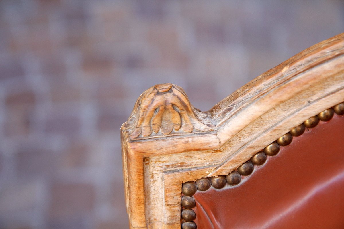 Grand fauteuil à la Reine - Fin de l'époque Louis XVI, vers 1785-photo-4