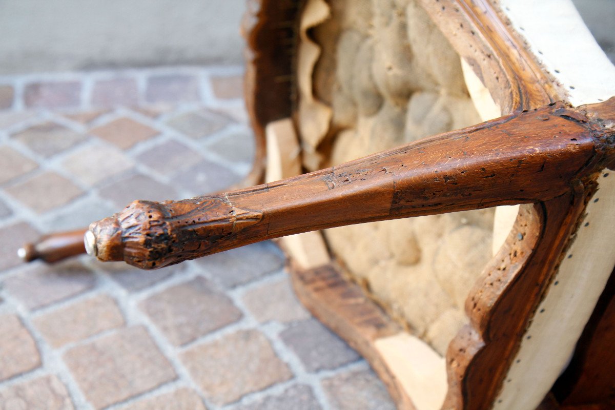 Chaise &agrave; la Reine de style R&eacute;gence, &eacute;poque Louis XV - estampille de Falconet, Paris vers 1740-photo-7