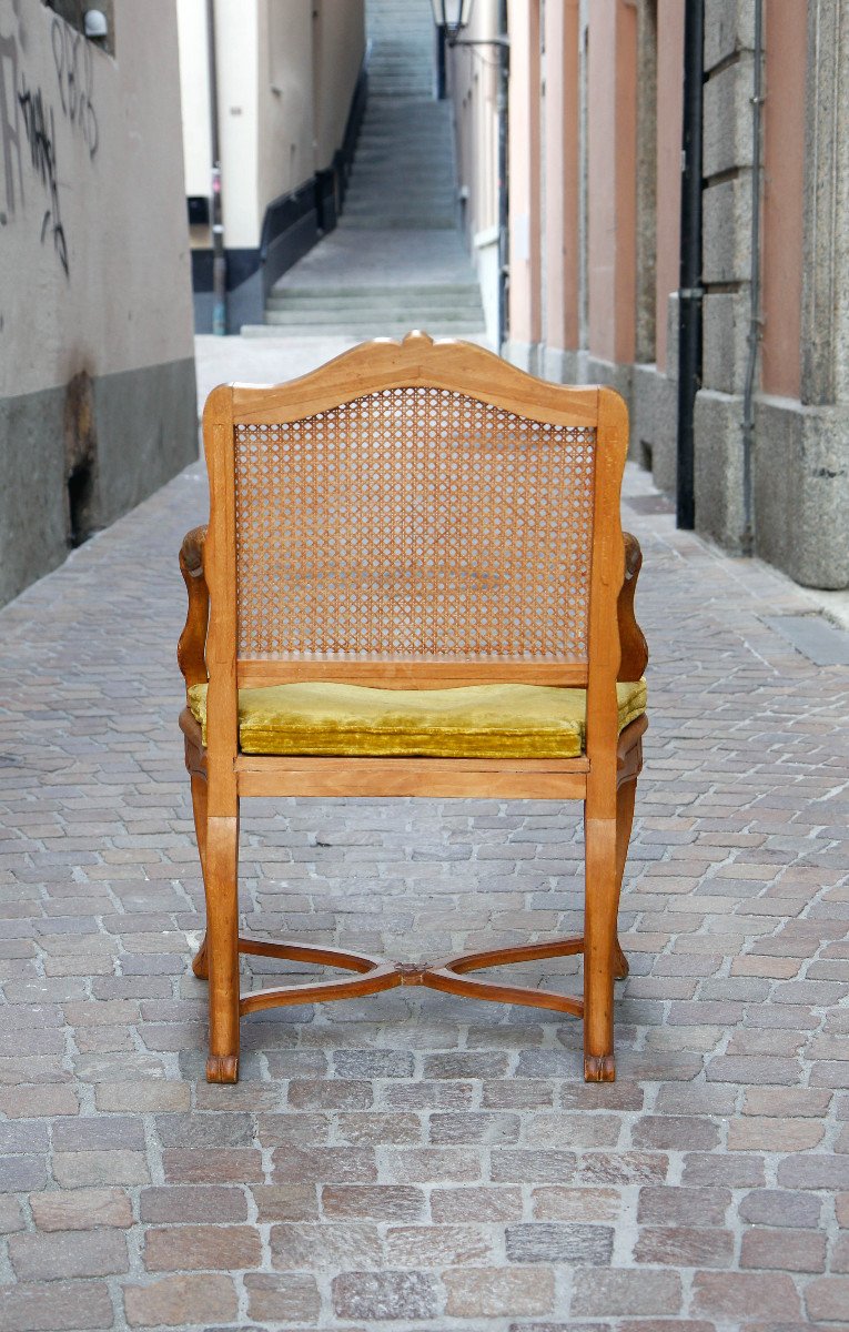 Regence Style Caned Office Chair - Antique Work, Restored-photo-3