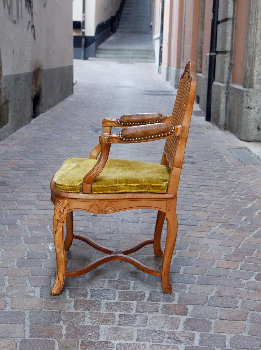 Regence Style Caned Office Chair - Antique Work, Restored-photo-4