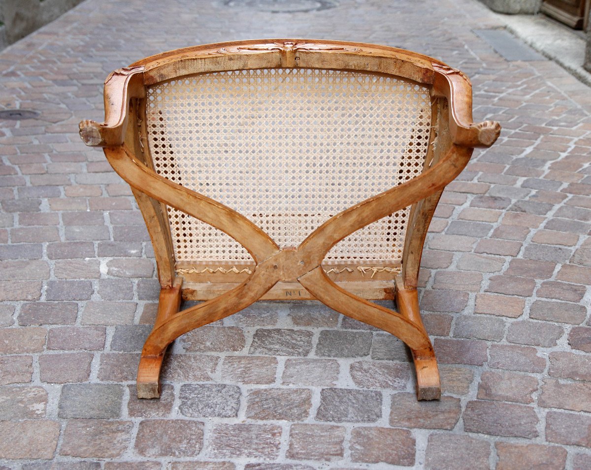 Regence Style Caned Office Chair - Antique Work, Restored-photo-6