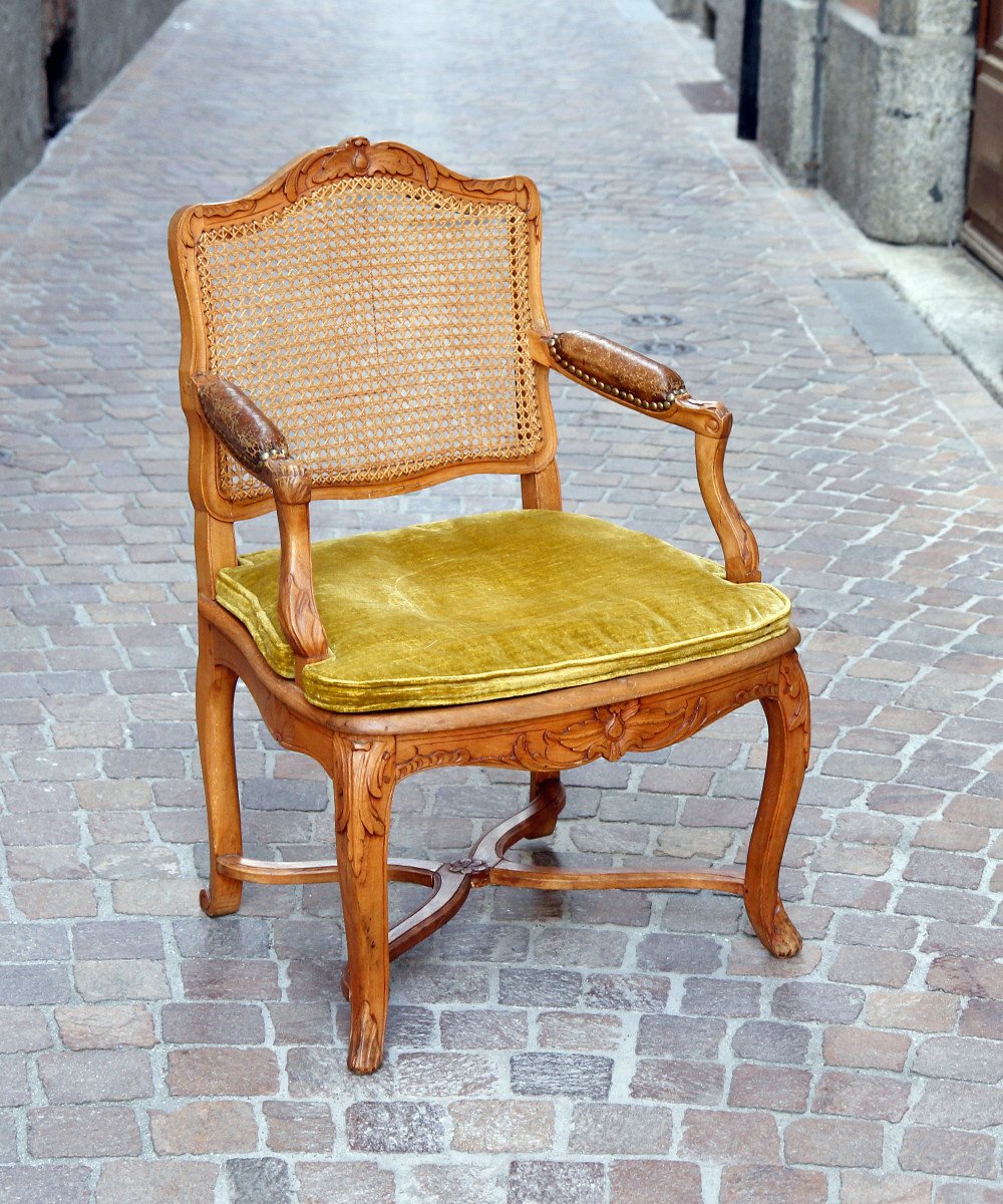 Regence Style Caned Office Chair - Antique Work, Restored