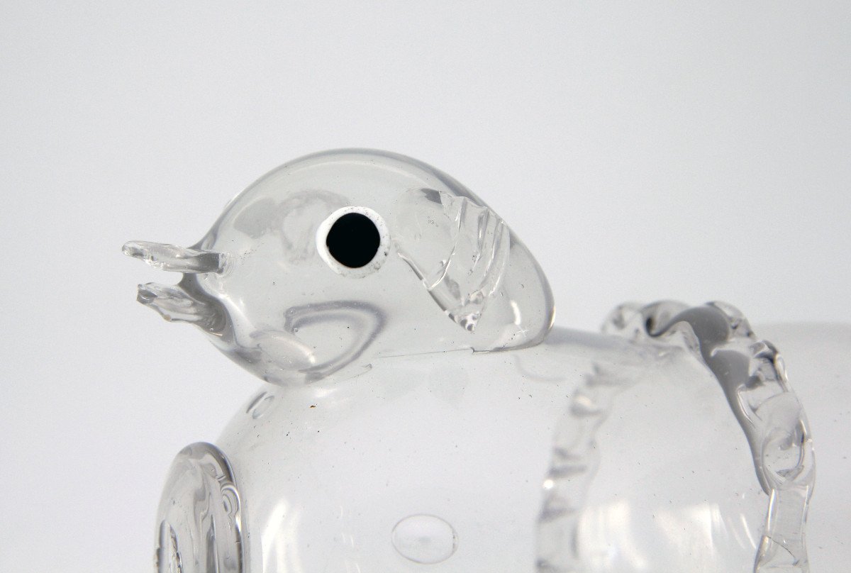 Schnapshund - Blown Clear Glass Brandy Bottle - Switzerland, Flühli, Late 18th Century-photo-5