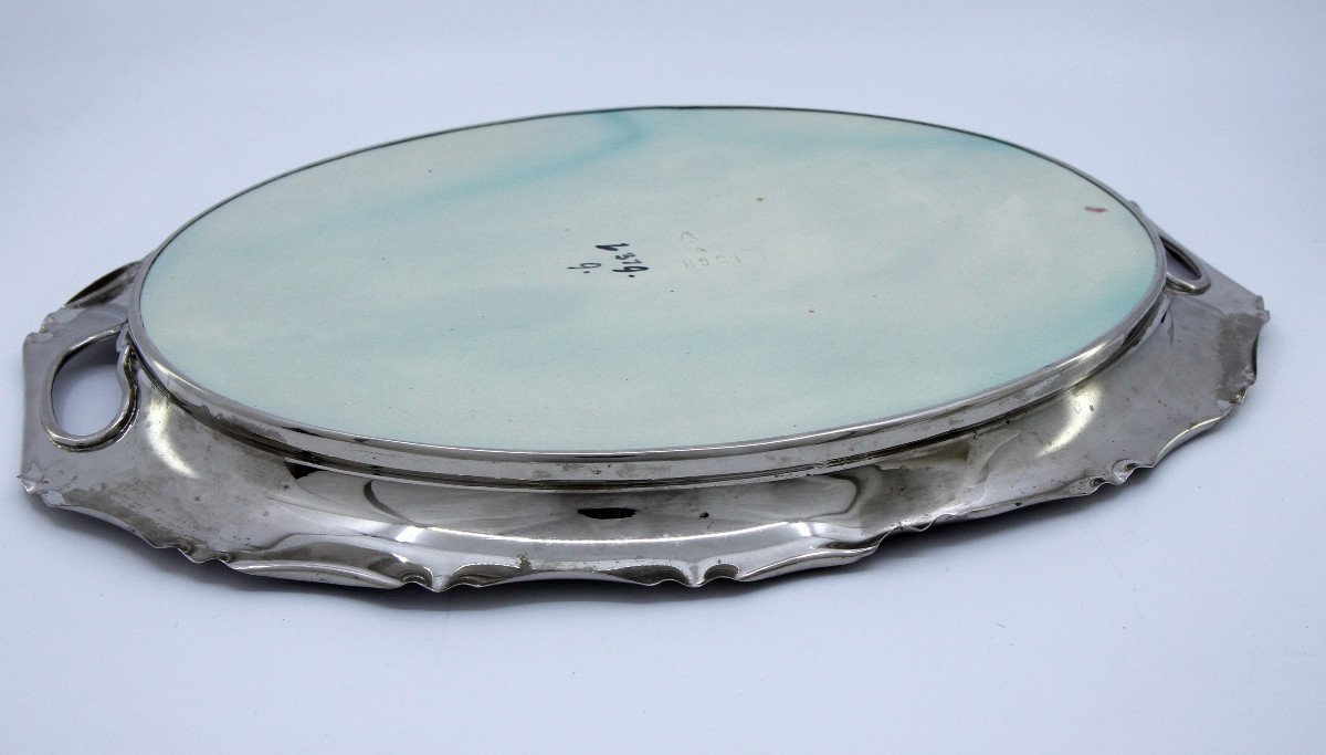 Art Nouveau Tray - Carl Sigmund Luber For Johann Von Schwarz, Nuremberg Between 1897 And 1906-photo-2