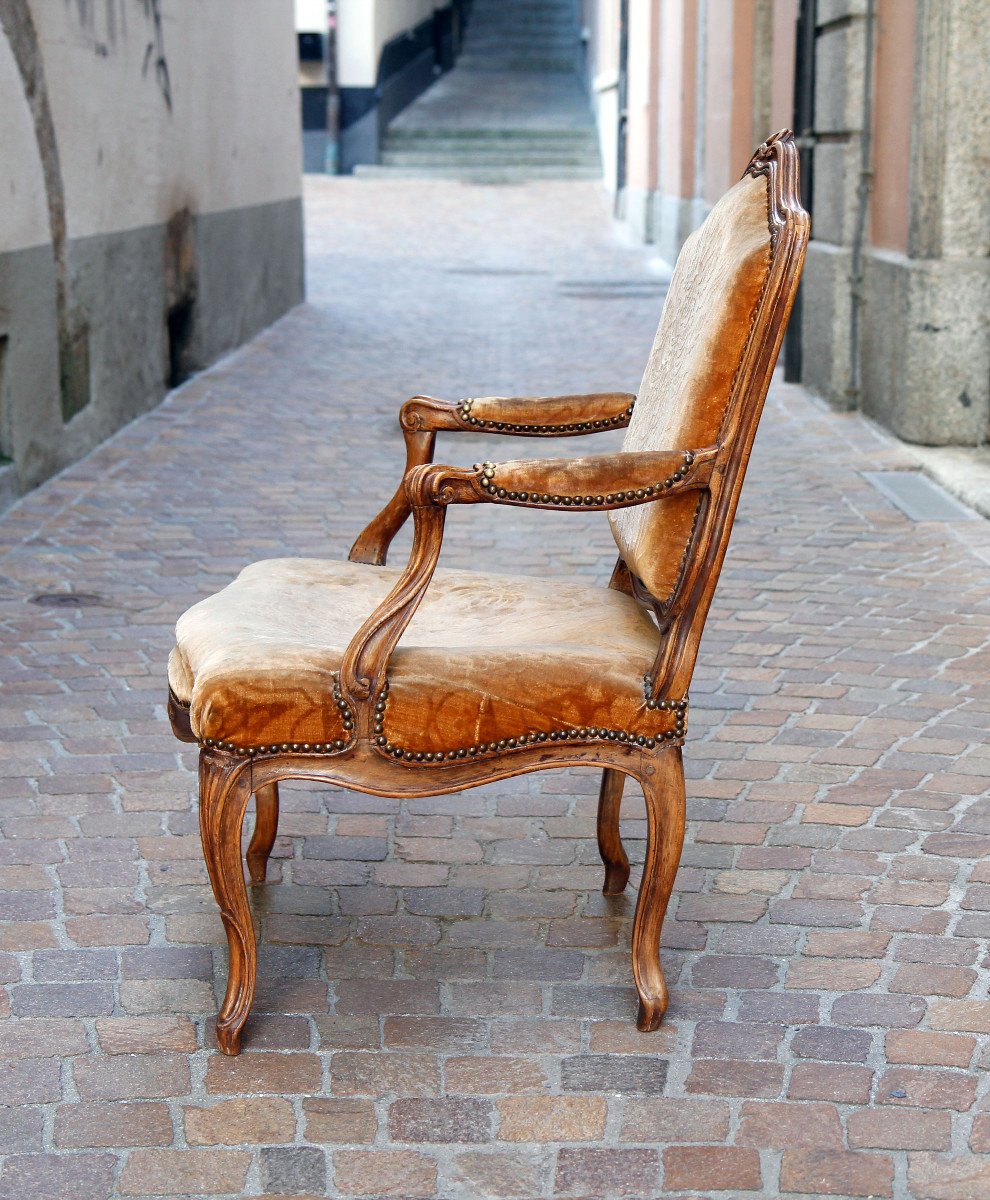 Fauteuil à la reine estampillé Jean Boucault, reçu maître en 1728 - Paris, Louis XV, vers 1760-photo-3