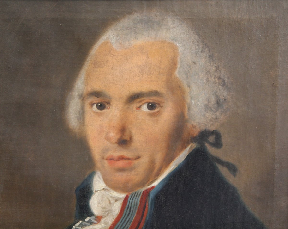 Portrait Of A 46-year-old Man, Dated 1796, In A 19th Century Frame-photo-3