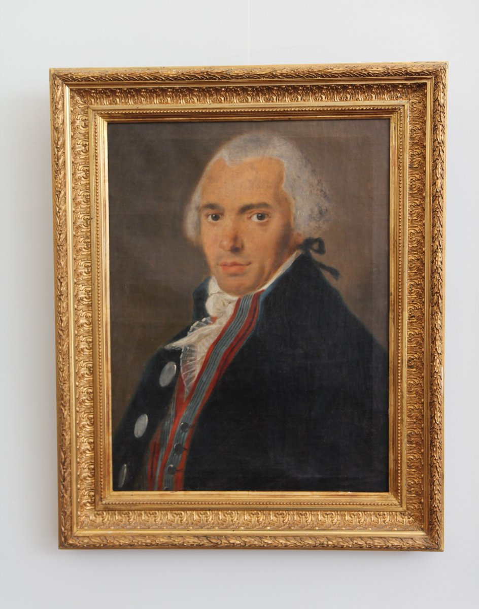 Portrait Of A 46-year-old Man, Dated 1796, In A 19th Century Frame