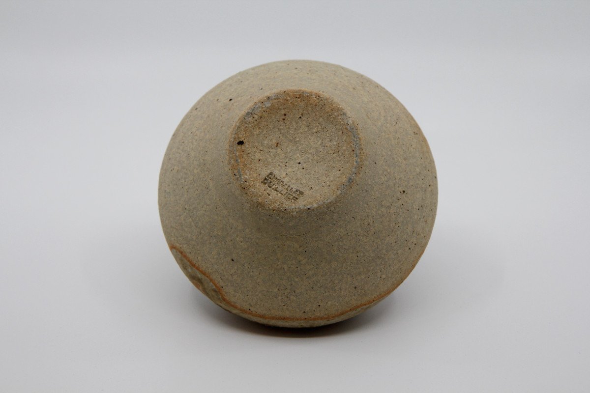 Edouard CHAPALLAZ (1921-2016). Petit vase boule en grès, signé-photo-8