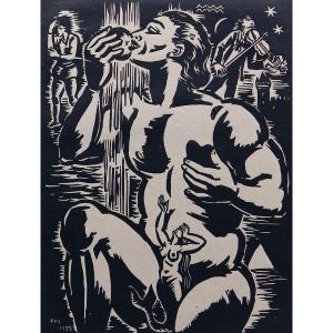 Frans MASEREEL (1889-1972), Sous les signes du Zodiaque, suite de 12 bois gravés, Paris 1940